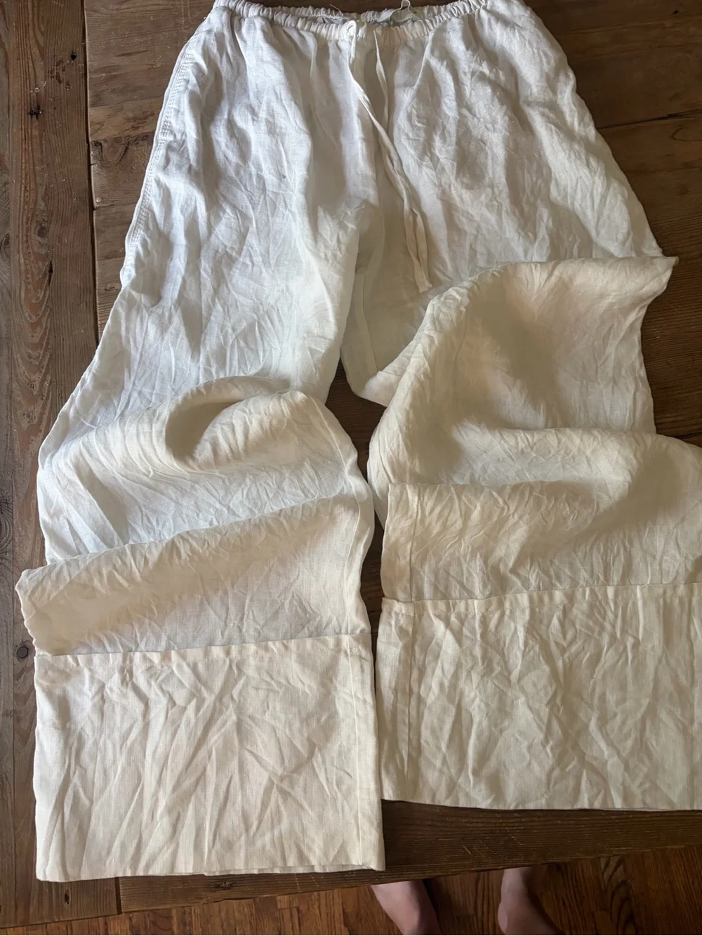 Zara wide leg Linen pants M